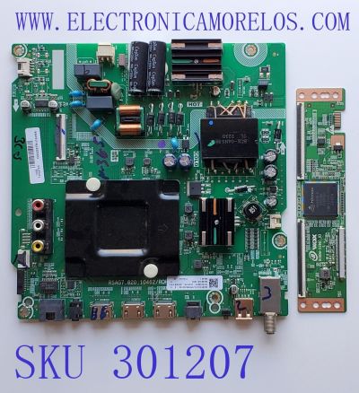 KIT DE TARJETAS PARA TV HISENSE / MAIN FUENTE 284876 / RSAG7.820.10462/ROH / RSAG7.820.10462/ROH / 284875 / T-CON 8T03D25442CHT / DCBDM-X296C_03 / 22122800800836 / PANEL HD580X1U91-L1/S0/GM/CKD3A/ROH/1 / MODELO 58R6E3